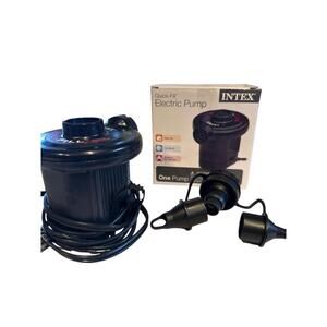 Intex Electric Pump Quick-Fill 110-120V AC Black Inflator with Nozzles Household